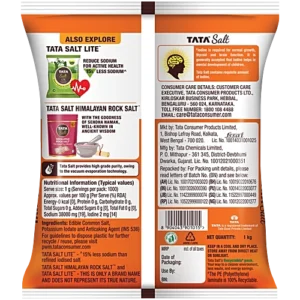 Tata Salt Vacuum Evaporated Iodised Salt, 1 kg Pouch